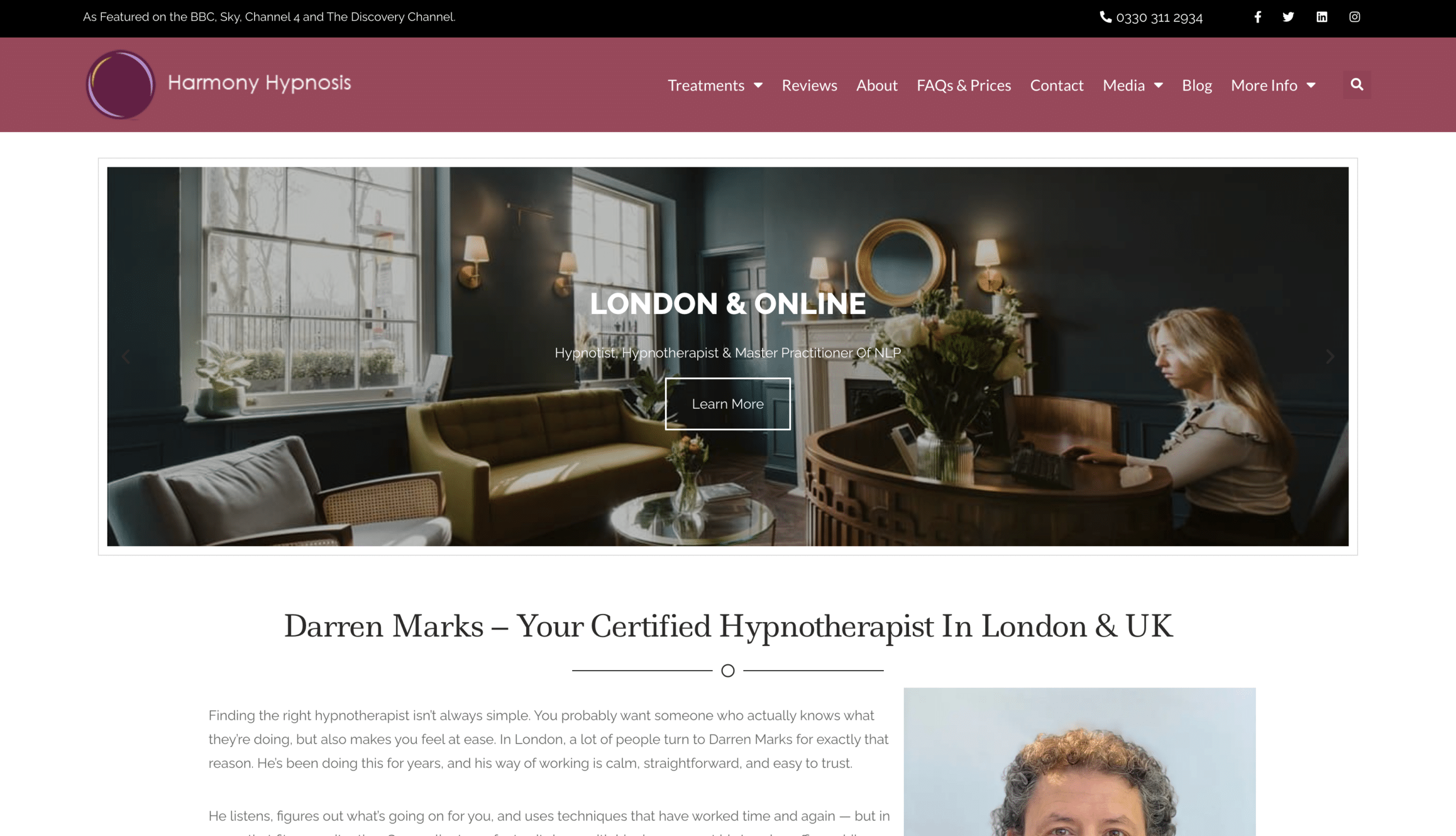 Hypnotherapy in London SEO Case
